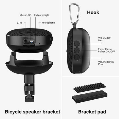 Compact wireless speaker with stand